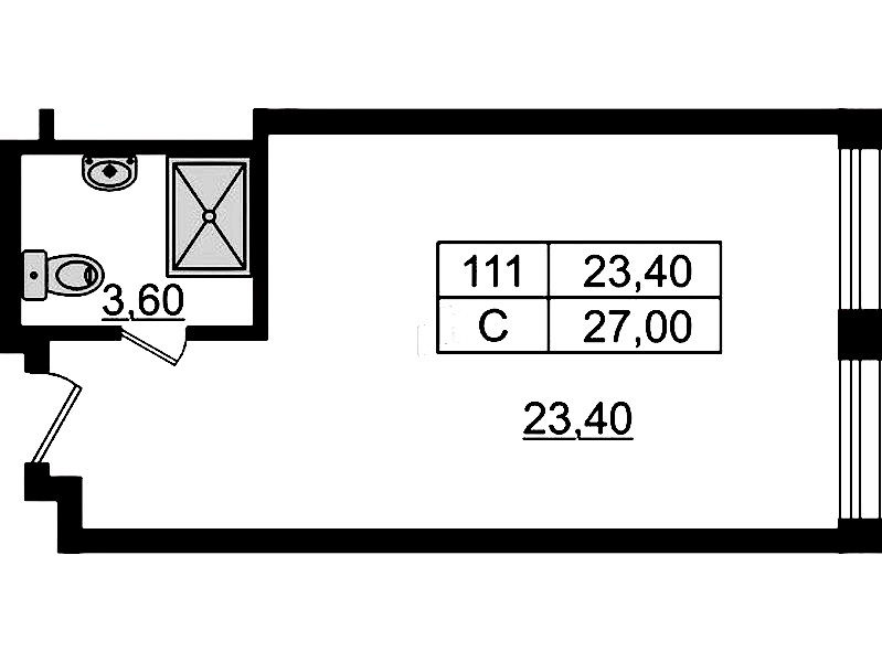 Квартира студия 27.04 м², 9/9 эт., Апарт-отель «Апарт отель Well»